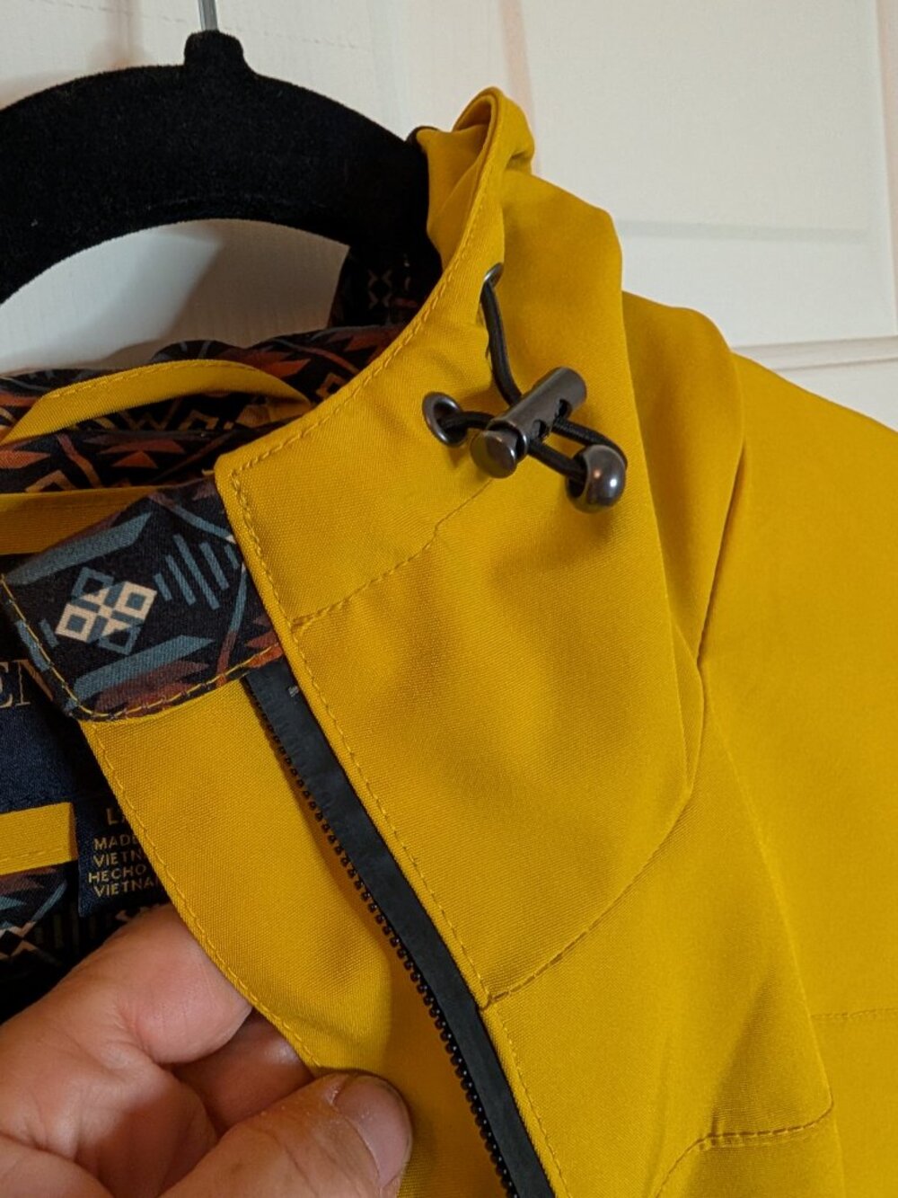 Womens Pendleton Rain Trail Jacket Zipper Goldenrod Yellow & Aztec- Large - Picture 3 of 9